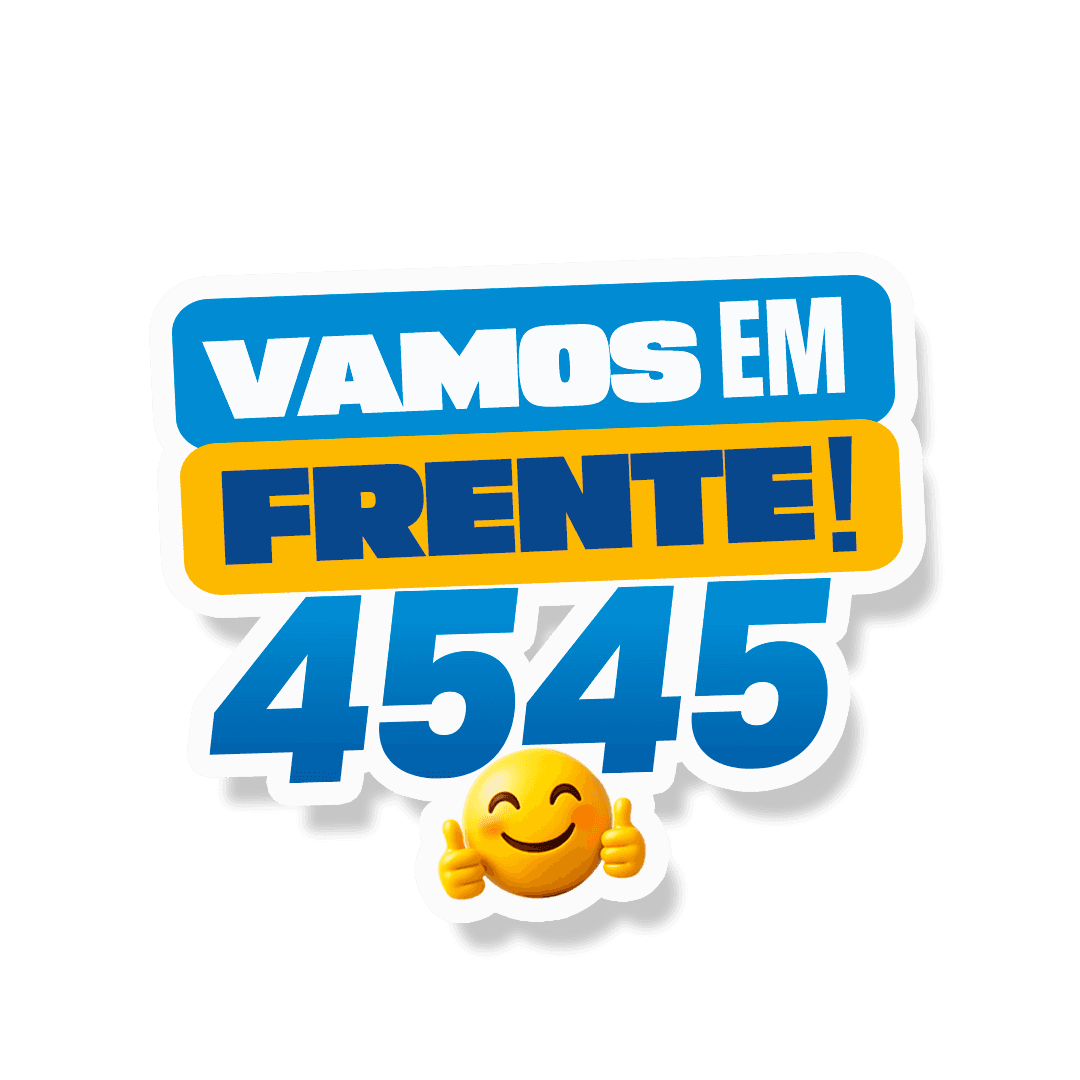 Figurinha: Vamos em frente!
