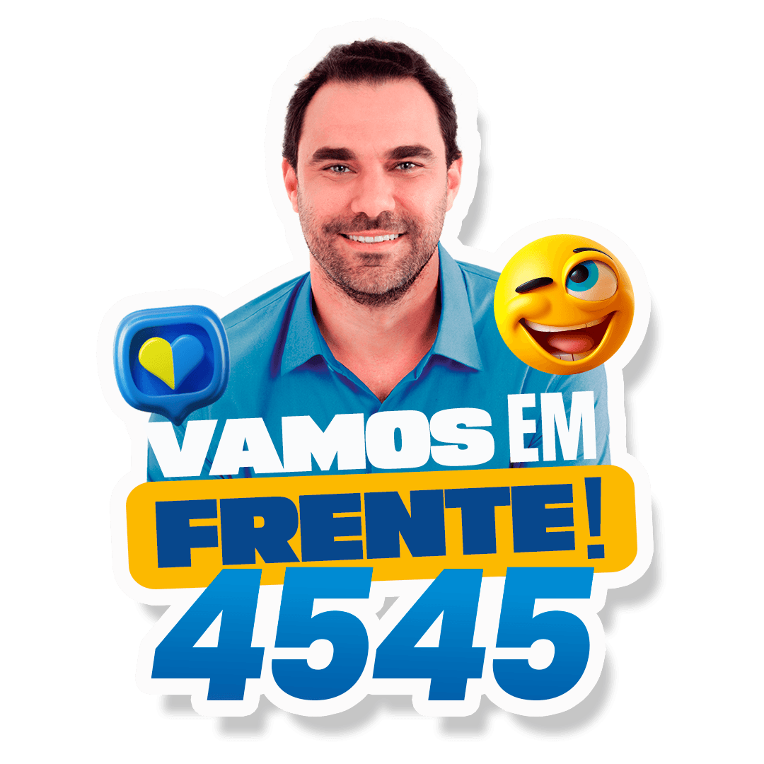 Figurinha: Vamos em frente!