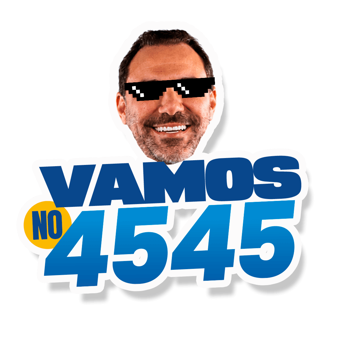Figurinha: Vamos no 4545